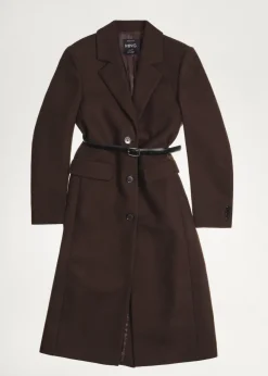 MANGO Płaszcze*Długi płaszcz wełniany z teksturą