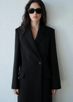 MANGO Płaszcze*Długi płaszcz wełniany z teksturą