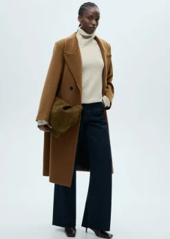 MANGO Płaszcze*Długi płaszcz wełniany z teksturą