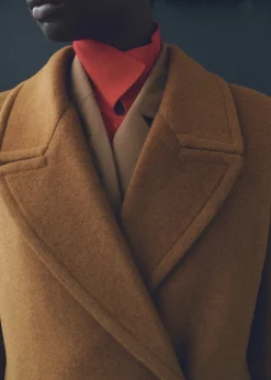 MANGO Płaszcze*Długi płaszcz wełniany z teksturą