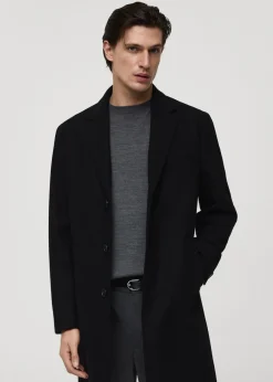 MANGO Płaszcze*Długi płaszcz z wełny z recyklingu