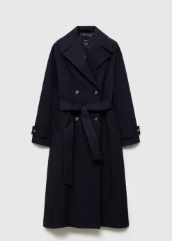 MANGO Płaszcze*Długi trencz dwurzędowy