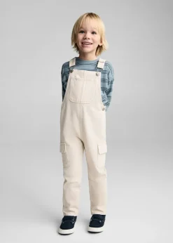 Dzieci MANGO Dżinsy*Długie ogrodniczki dżinsowe z kieszenią