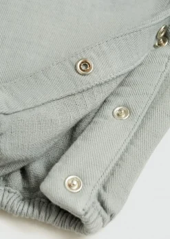 Dzieci MANGO Sukienki I Kombinezony|Kombinezony I Ogrodniczki*Długie ogrodniczki z kreszowanej bawełny