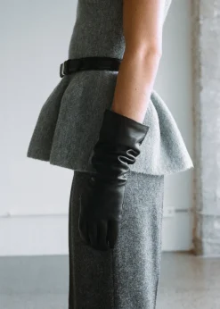 MANGO Czapki I Rękawiczki|Akcesoria Skórzane*Długie rękawiczki skórzane