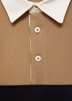 MANGO Bluzy|Koszulki Polo*Dwukolorowa bluza polo z bawełny