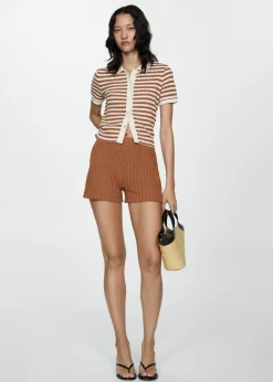 MANGO Koszulki*Dwukolorowa koszulka z dzianiny