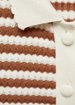 MANGO Koszulki*Dwukolorowa koszulka z dzianiny