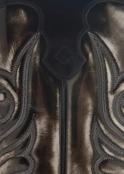 MANGO Buty|Akcesoria Skórzane*Dwukolorowe kozaki kowbojki ze skóry