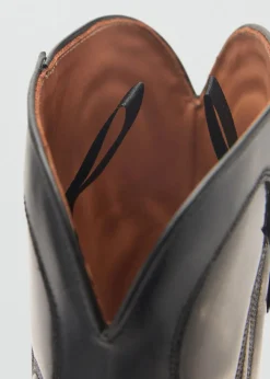 MANGO Buty|Akcesoria Skórzane*Dwukolorowe kozaki kowbojki ze skóry