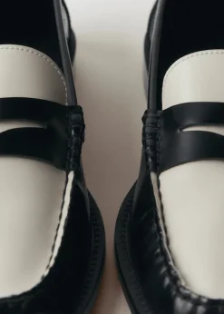 MANGO Buty|Akcesoria Skórzane*Dwukolorowe mokasyny ze skóry