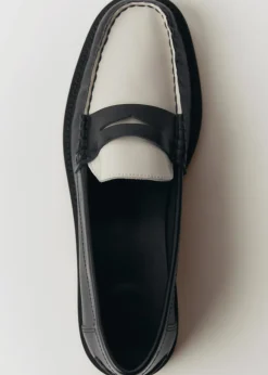 MANGO Buty|Akcesoria Skórzane*Dwukolorowe mokasyny ze skóry