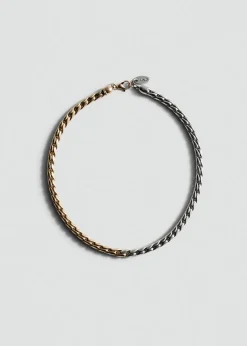 MANGO Biżuteria*Dwukolorowy naszyjnik łańcuch