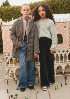 Dzieci MANGO Swetry I Kardigany*Dwukolorowy sweter z dzianiny