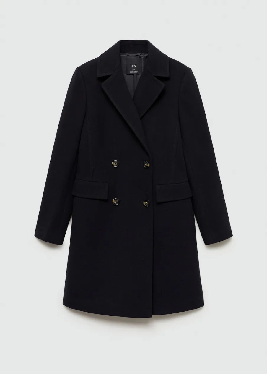 MANGO Płaszcze*Dwurzędowy płaszcz z wełny