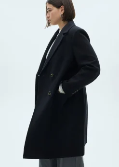 MANGO Płaszcze*Dwurzędowy płaszcz z wełny