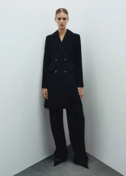 MANGO Płaszcze*Dwurzędowy płaszcz z wełny