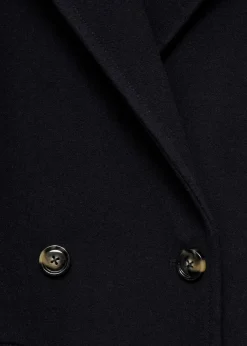 MANGO Płaszcze*Dwurzędowy płaszcz z wełny