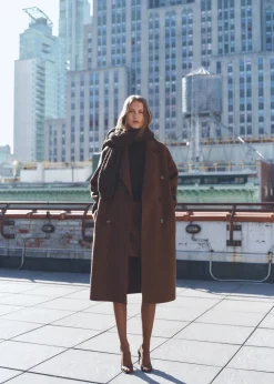 MANGO Płaszcze*Dwurzędowy płaszcz z wełny