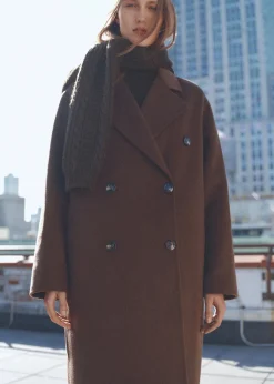 MANGO Płaszcze*Dwurzędowy płaszcz z wełny