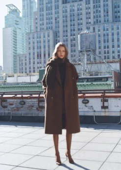 MANGO Płaszcze*Dwurzędowy płaszcz z wełny