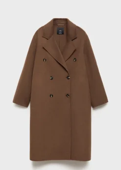 MANGO Płaszcze*Dwurzędowy płaszcz z wełny
