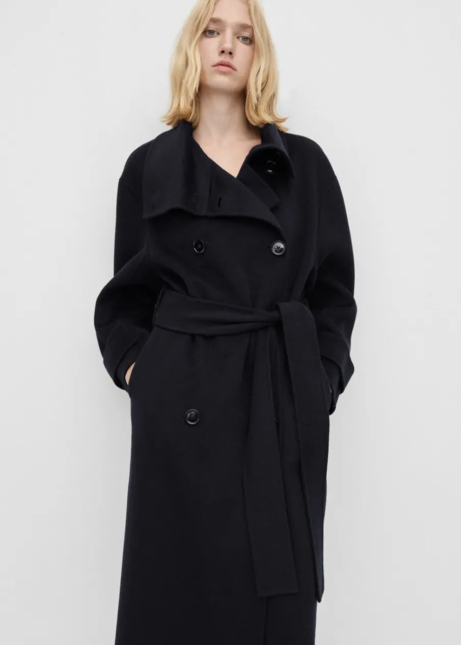 MANGO Płaszcze*Dwurzędowy płaszcz z wełny