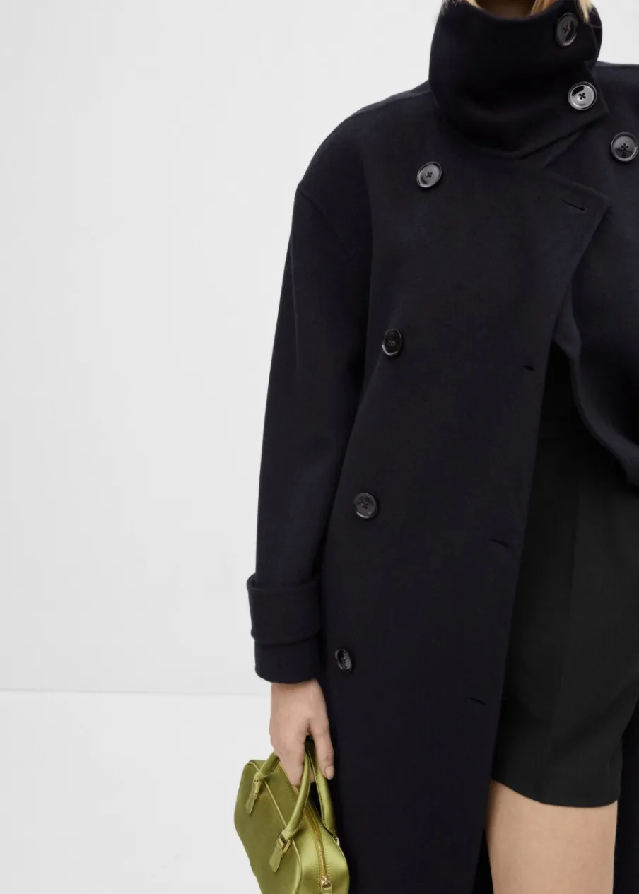 MANGO Płaszcze*Dwurzędowy płaszcz z wełny