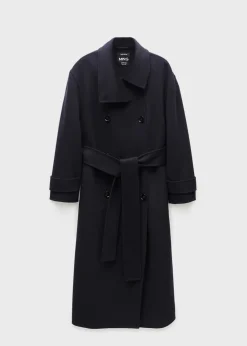 MANGO Płaszcze*Dwurzędowy płaszcz z wełny