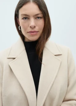 MANGO Płaszcze*Dwurzędowy płaszcz z wełny