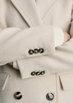 MANGO Płaszcze*Dwurzędowy płaszcz z wełny