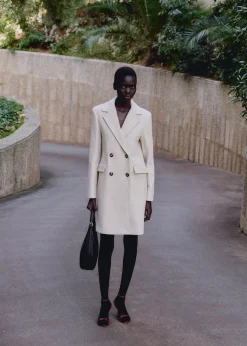 MANGO Płaszcze*Dwurzędowy płaszcz z wełny