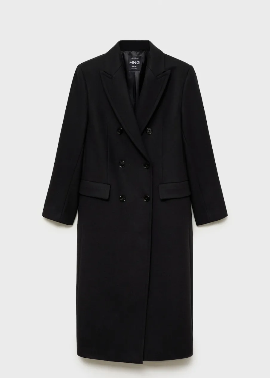 MANGO Płaszcze*Dwurzędowy płaszcz z wełny