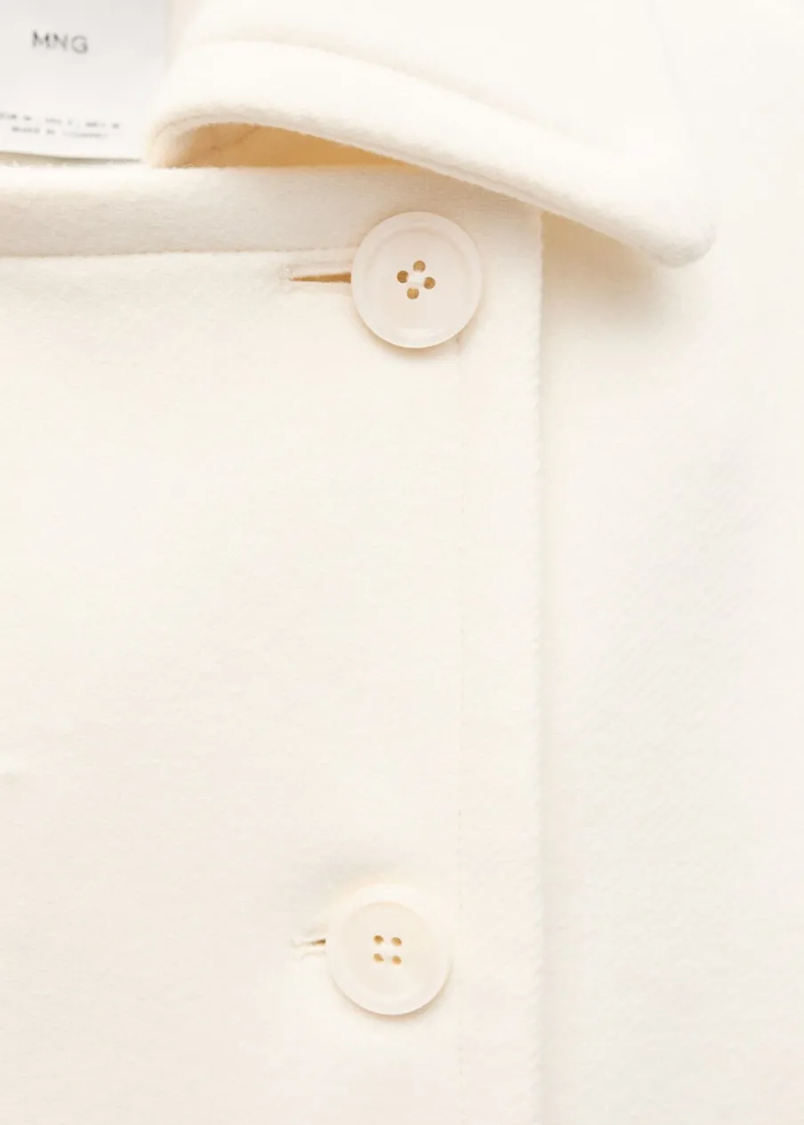 MANGO Płaszcze*Dwurzędowy płaszcz z wełny dziewiczej