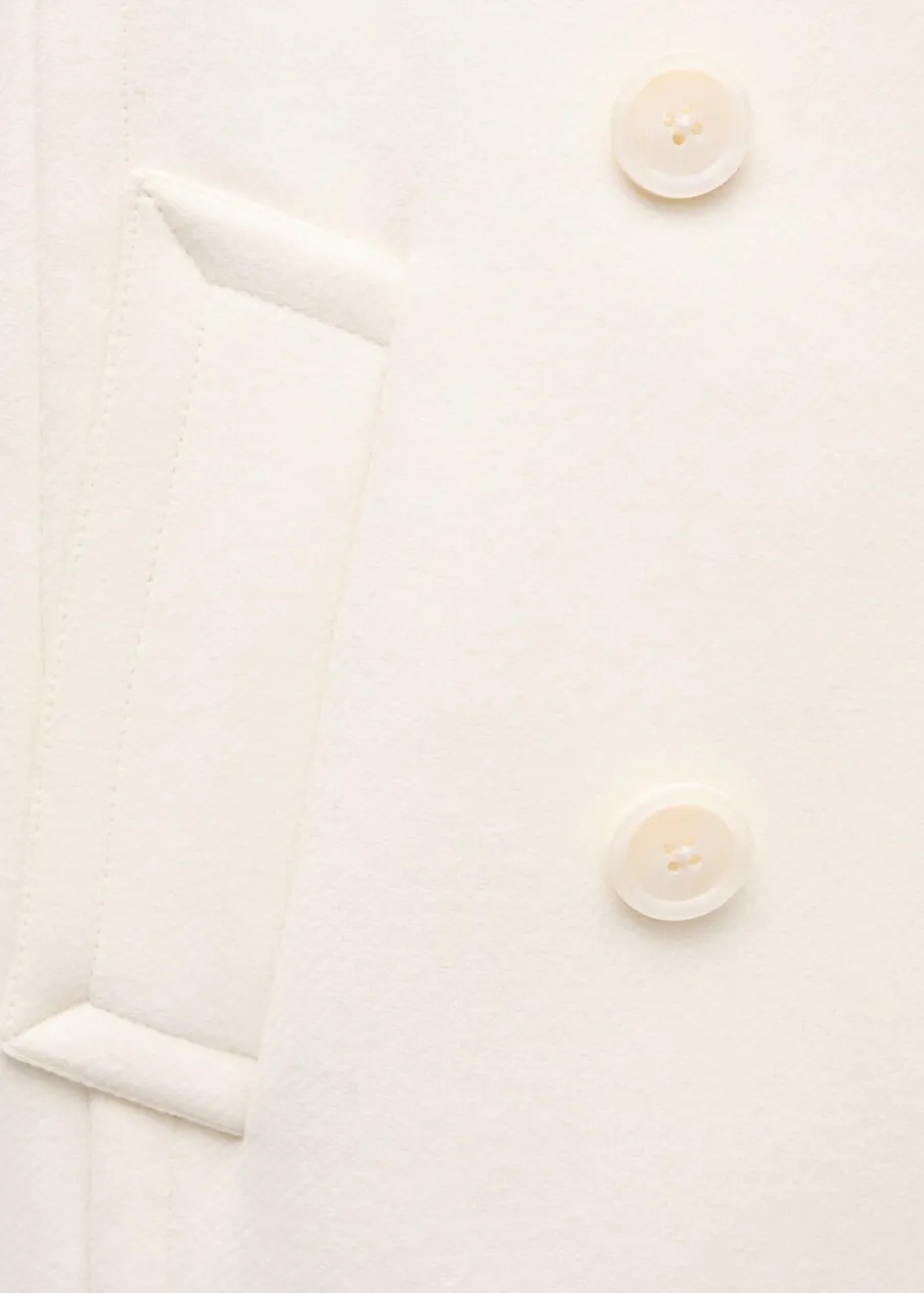 MANGO Płaszcze*Dwurzędowy płaszcz z wełny dziewiczej