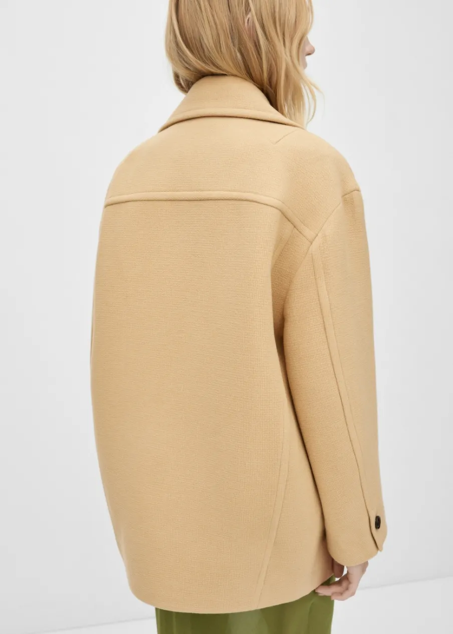 MANGO Płaszcze*Dwurzędowy płaszcz z wełny dziewiczej