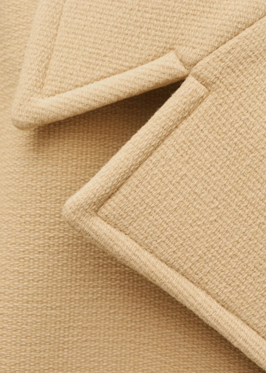 MANGO Płaszcze*Dwurzędowy płaszcz z wełny dziewiczej