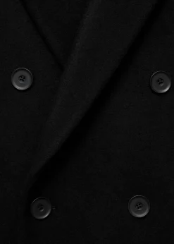 MANGO Płaszcze*Dwurzędowy płaszcz z wełny z recyklingu