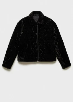 MANGO Płaszcze|Kurtki*Dwustronna kurtka pikowana z aksamitu