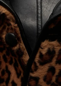 MANGO Płaszcze*Dwustronna kurtka w lamparcie cętki