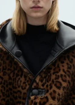 MANGO Płaszcze*Dwustronna kurtka w lamparcie cętki