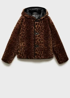 MANGO Płaszcze*Dwustronna kurtka w lamparcie cętki