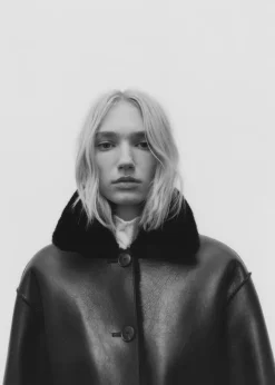 MANGO Płaszcze|Kurtki*Dwustronna kurtka z imitacji skóry z kieszeniami