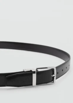 MANGO Skóra|Akcesoria*Dwustronny pasek ze skóry lakierowanej