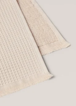 MANGO Dywaniki*Dywanik łazienkowy z bawełny z gofrową teksturą i frędzlami