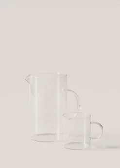 MANGO Szklanki I Kieliszki*Dzbanek ze szkła borokrzemowego z uchem 17 x 10 cm