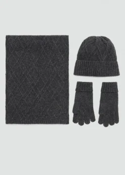 MANGO Więcej Akcesoriów*Dzianinowa czapka