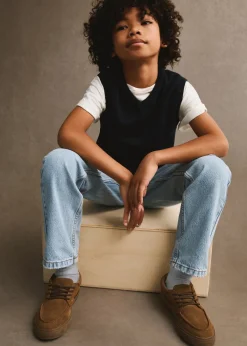 Dzieci MANGO Swetry I Kardigany*Dzianinowa kamizelka z bawełny