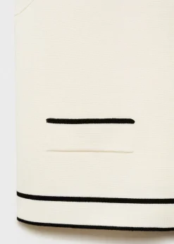 MANGO Kamizelki*Dzianinowa kamizelka z kontrastowym obszyciem