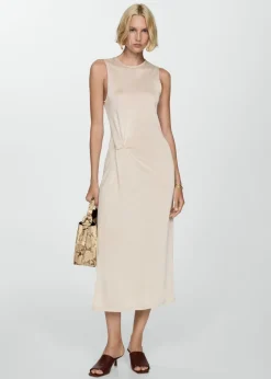 MANGO Sukienki I Kombinezony*Dzianinowa sukienka z węzłem